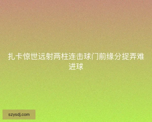扎卡惊世远射两柱连击球门前缘分捉弄难进球