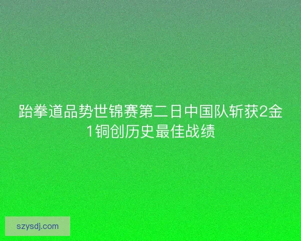 跆拳道品势世锦赛第二日中国队斩获2金1铜创历史最佳战绩